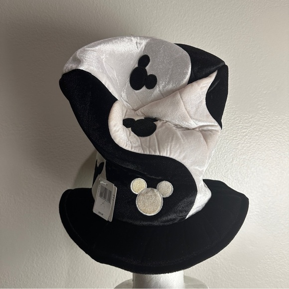 Disney Parks Mad Hatter Mickey Mouse Top Hat Halloween Black White HTF main image 7